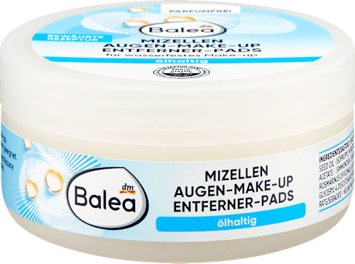 Balea Mizellen Augen-Make-up Entferner-Pads ölhaltig, 50 St
