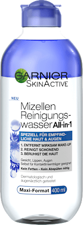 Garnier Skin Active Mizellenwasser empfindliche Haut und Augen All in 1, 400 ml