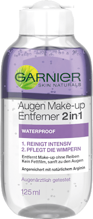 GARNIER SKIN NATURALS Augen Make-up Entferner 2in1, Waterproof, 125 ml