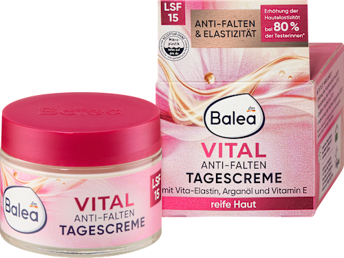 Balea Anti Falten Gesichtscreme Vital LSF15, 50 ml