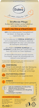 Balea Augencreme Q10 Anti-Falten, 15 ml