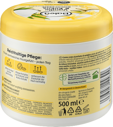 Balea Bodycreme Vanille & Kokos, 500 ml