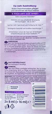 Balea Gesichtsmaske Retinol (2x8 ml), 16 ml