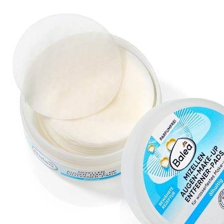 Balea Mizellen Augen-Make-up Entferner-Pads ölhaltig, 50 St