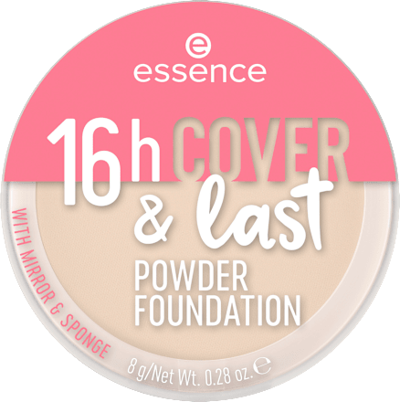 essence Foundation Puder 16h Cover & Last 01 Porcelaine, 8 g