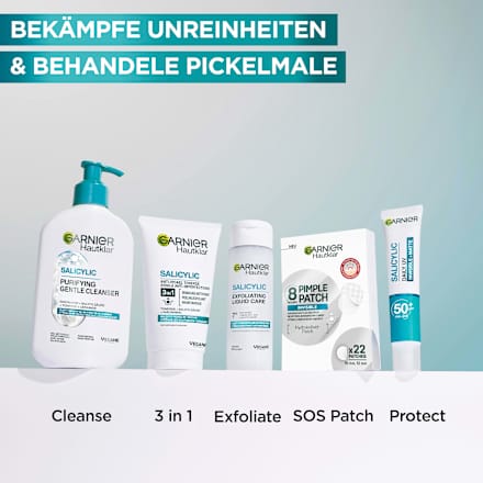 Garnier Skin Active Anti Pickel Reinigungscreme Hautklar 3in1 Tonerde, 150 ml
