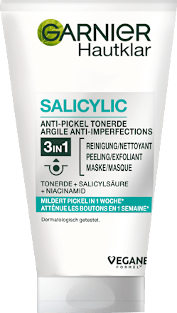 Garnier Skin Active Anti Pickel Reinigungscreme Hautklar 3in1 Tonerde, 150 ml