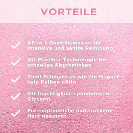Garnier Skin Active Mizellenwasser trockene Haut All in 1, 400 ml