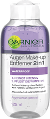 GARNIER SKIN NATURALS Augen Make-up Entferner 2in1, Waterproof, 125 ml