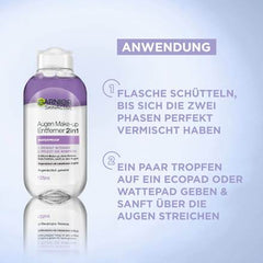 GARNIER SKIN NATURALS Augen Make-up Entferner 2in1, Waterproof, 125 ml